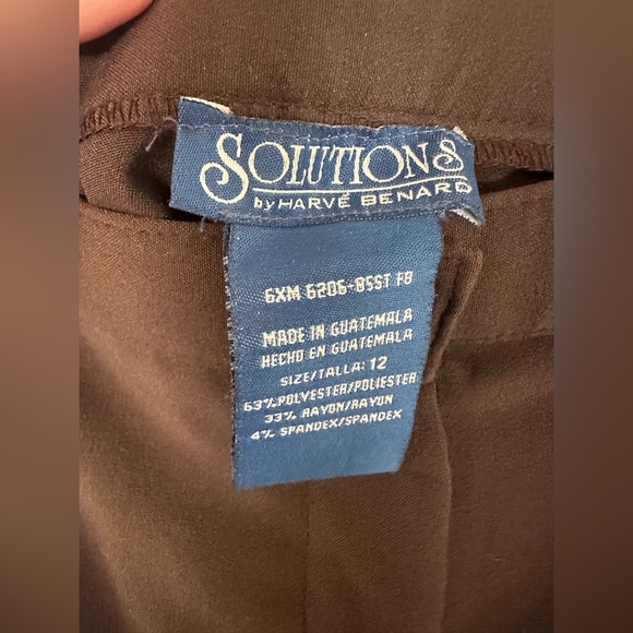 Vintage Y2K Solutions by Harve Benard women’s Classic Brown Trousers size 12 - Picture 3 of 4